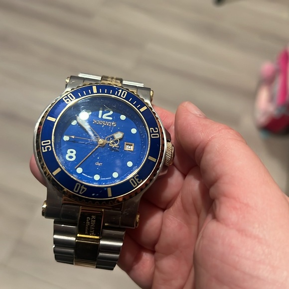 Renato Limited Edition T-Rex 50mm Swiss ETA 2824 Quartz Two-Tone Blue Dial - Picture 10 of 10